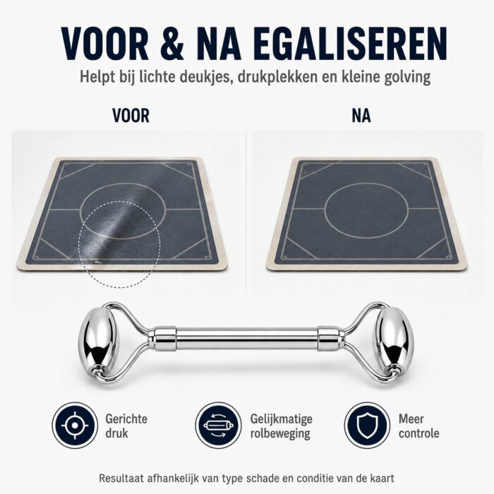 NorthSea RVS TCG Card Repair Roller – Voor O.a. One Piece, DBZ, Pokémon Kaarten – Deukjes, Drukplekken & Golving Egaliseren - Afbeelding 4