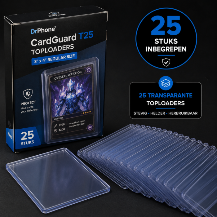 NorthSea CardGuard T25 – 25 Transparante 3x4 Inch Toploaders voor Trading Cards & Verzamelkaarten - Afbeelding 5