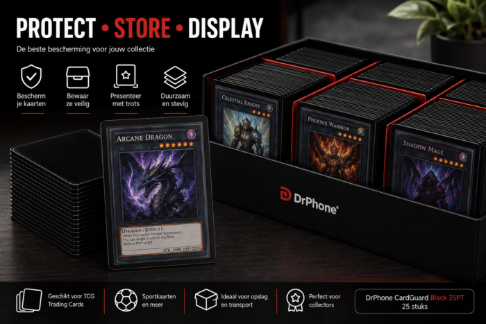 NorthSea CardGuard Black 35PT – 25x 3x4 Inch TCG Toploaders – Zwarte Kaartbeschermers voor Pokémon & Trading Cards - Afbeelding 4