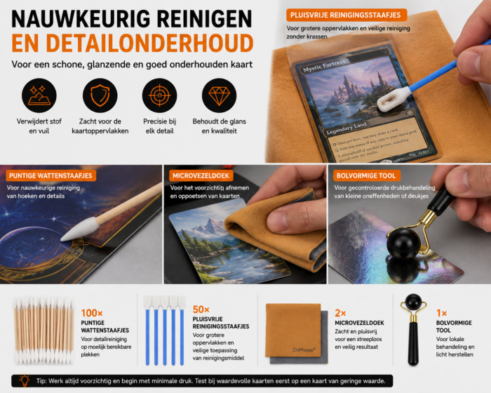 NorthSea CardRestore Pro – TCG Kaart Reparatie- en Reinigingsset – Acryl Perssysteem – 163-delig - Afbeelding 5