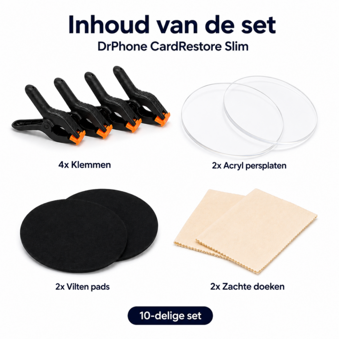 NorthSea CardRestore Slim – 10-delige TCG Card Flattening & Onderhoudsset – Acryl Persplaten met Klemmen – Voor Trading Cards en Verzamelkaarten - Afbeelding 2
