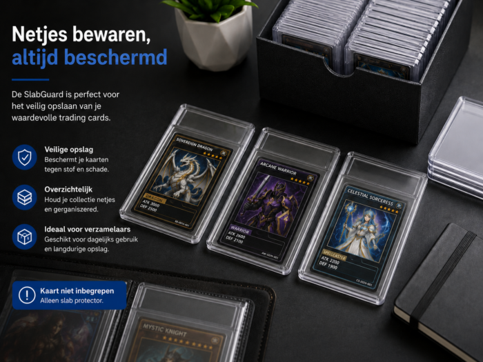 NorthSea SlabGuard 35PT – Trading Card Slab Protector met Display Stand – Transparante Kaarthouder - Afbeelding 5