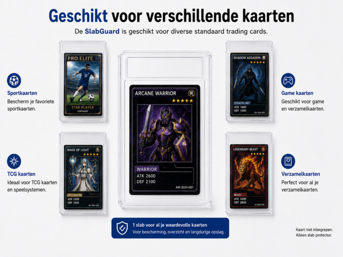 NorthSea SlabGuard 35PT – Trading Card Slab Protector met Display Stand – Transparante Kaarthouder - Afbeelding 4
