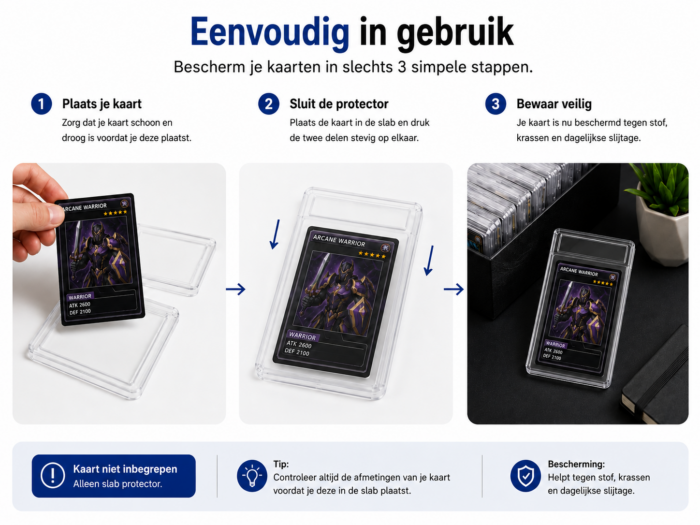 NorthSea SlabGuard 35PT – Trading Card Slab Protector met Display Stand – Transparante Kaarthouder - Afbeelding 3