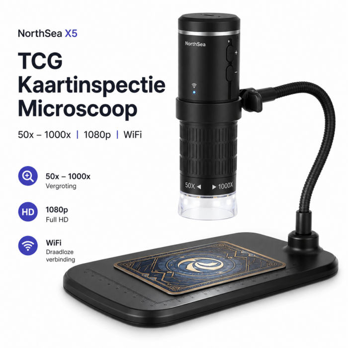 NorthSea X5 – WiFi Digitale Microscoop voor TCG Kaartinspectie – 1080p – Tot 1000x – iOS & Android - Afbeelding 2
