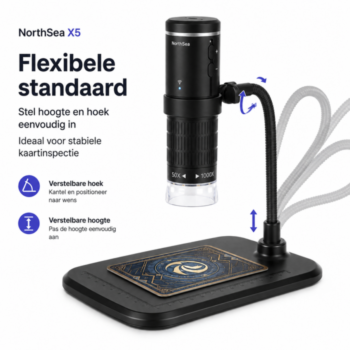 NorthSea X5 – WiFi Digitale Microscoop voor TCG Kaartinspectie – 1080p – Tot 1000x – iOS & Android - Afbeelding 7