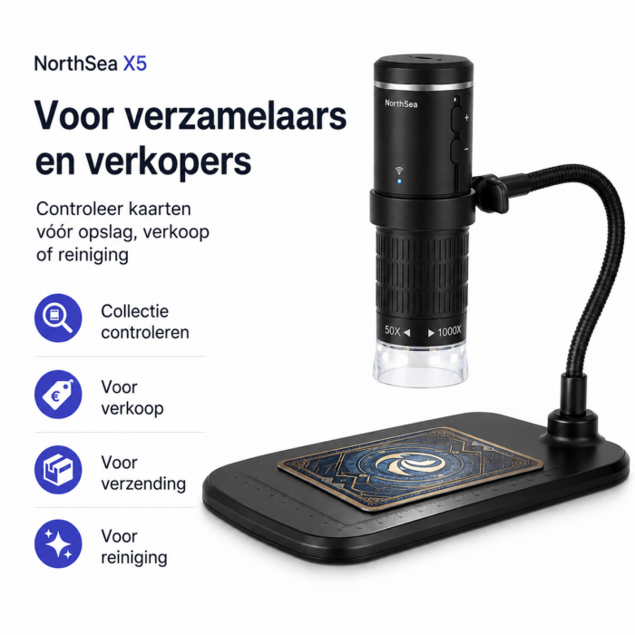 NorthSea X5 – WiFi Digitale Microscoop voor TCG Kaartinspectie – 1080p – Tot 1000x – iOS & Android - Afbeelding 9