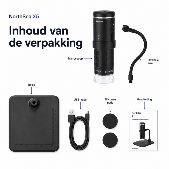 NorthSea X5 – WiFi Digitale Microscoop voor TCG Kaartinspectie – 1080p – Tot 1000x – iOS & Android - Afbeelding 10