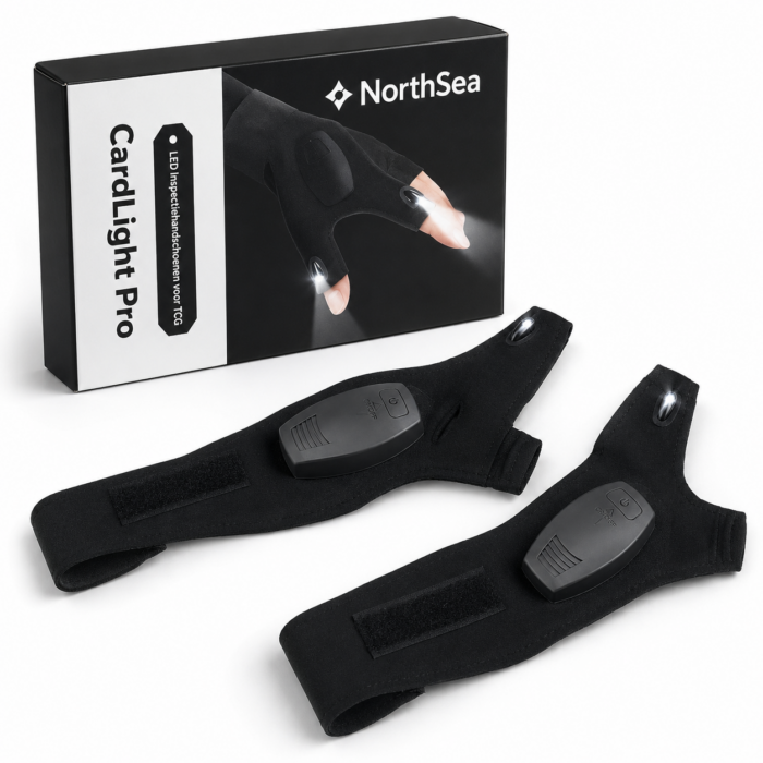 NorthSea CardLight Pro – LED Inspectiehandschoenen voor TCG Kaarten – Handsfree Kaartinspectie – Oplaadbaar - Afbeelding 2