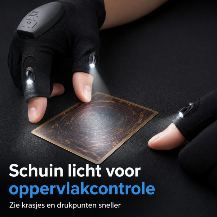 NorthSea CardLight Pro – LED Inspectiehandschoenen voor TCG Kaarten – Handsfree Kaartinspectie – Oplaadbaar - Afbeelding 5