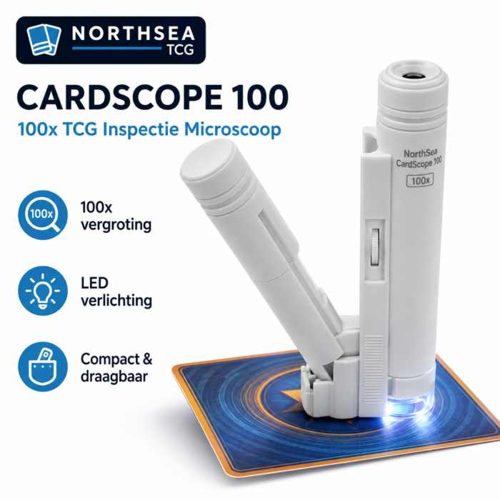 NorthSea CardScope 100 – TCG Pocket Microscoop 100x met LED – Kaartinspectie voor Randen, Hoeken & Oppervlak - Afbeelding 2