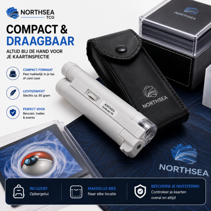 NorthSea CardScope 100 – TCG Pocket Microscoop 100x met LED – Kaartinspectie voor Randen, Hoeken & Oppervlak - Afbeelding 6