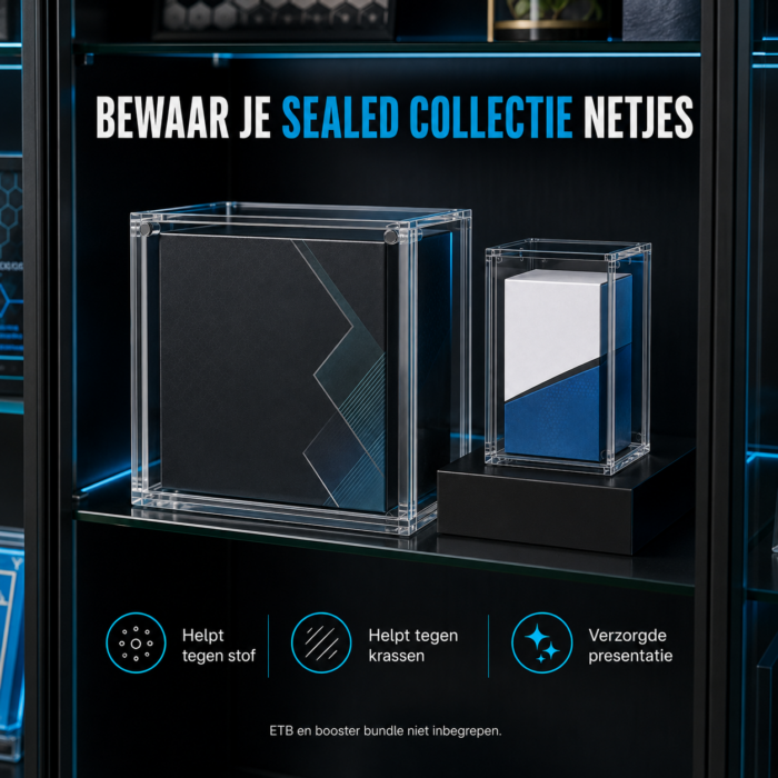 NorthSea Sealed Collection Protectieset – ETB Protectiebox + Booster Bundle Display Case – 5 mm Acryl – Magnetisch - Afbeelding 2
