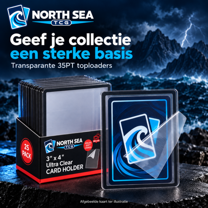 NorthSea CardGuard Black 35PT – 25x 3x4 Inch TCG Toploaders – Zwarte Kaartbeschermers voor Pokémon & Trading Cards - Afbeelding 2