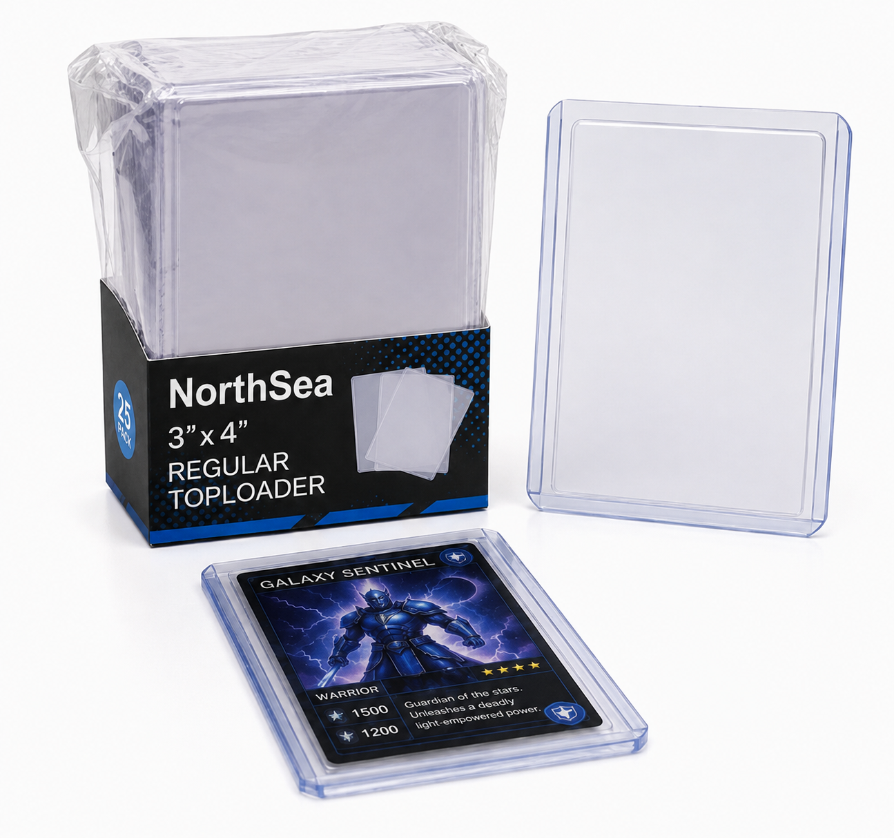 north NorthSea CardGuard T25 – 25 Transparante 3x4 Inch Toploaders voor Trading Cards & Verzamelkaarten - Afbeelding 1