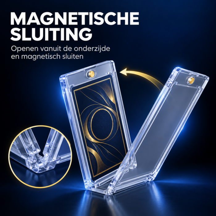 NorthSeaTCG CardLock 35 – Magnetische Kaarthouder 35PT – Transparante Trading Card Beschermcase - Afbeelding 4