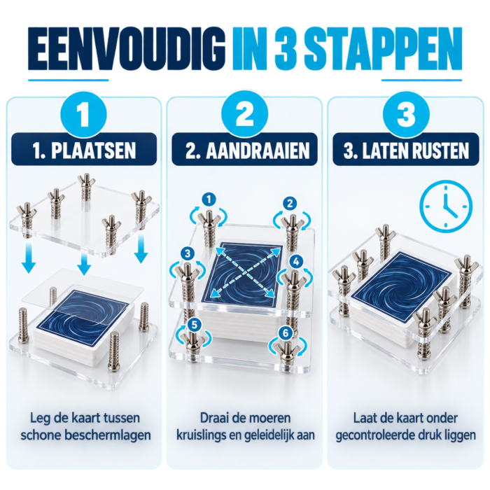 NorthSeaTCG CardPress 35 – Trading Card Pers – Kaartflattener met 6 Veerschroeven – Acryl – Tot 35 mm - Afbeelding 5