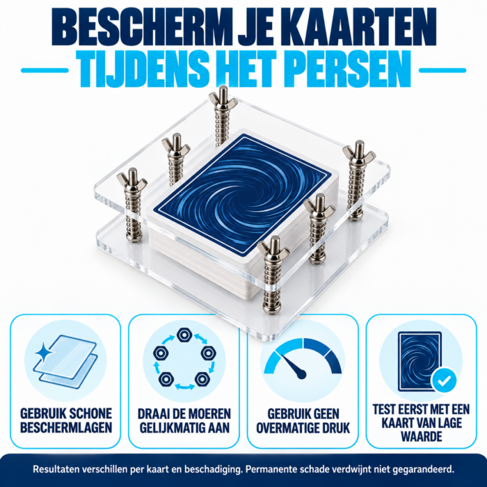 NorthSeaTCG CardPress 35 – Trading Card Pers – Kaartflattener met 6 Veerschroeven – Acryl – Tot 35 mm - Afbeelding 3