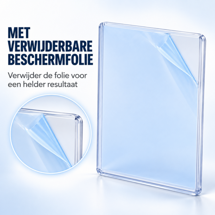NorthSeaTCG ShieldLock Toploaders – 5 Stuks – Met Beschermfolie – Transparante Harde Kaarthouders 76 × 102 mm - Afbeelding 2