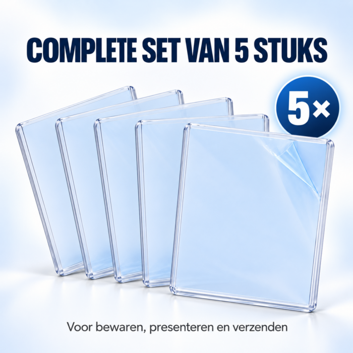 NorthSeaTCG ShieldLock Toploaders – 5 Stuks – Met Beschermfolie – Transparante Harde Kaarthouders 76 × 102 mm - Afbeelding 6