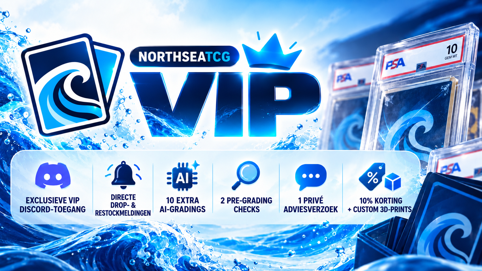 NorthSeaTCG VIP voordelen en extra AI-gradings